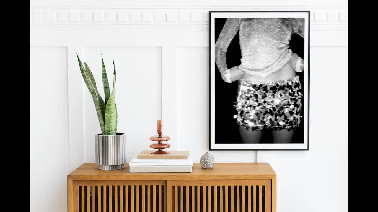 Vintage Cher Photo Poster: Black and White Feminist Wall Art